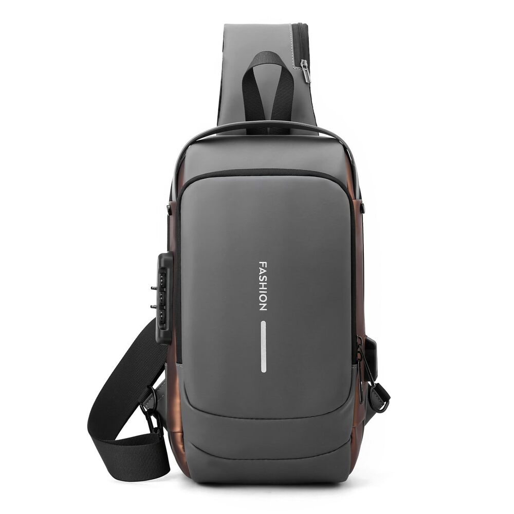 6259 and casual waist bags, waterproof sling bags, crossbody bags Grey